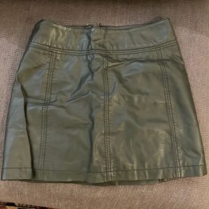 Free People Vegan Leather Mini Skirt